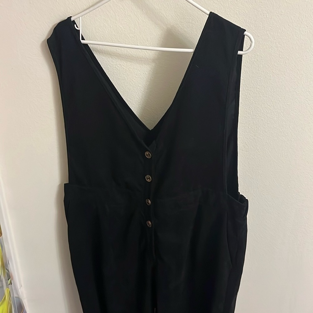 Cute ribbed black jumpsuit